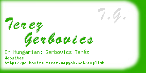terez gerbovics business card