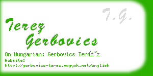 terez gerbovics business card